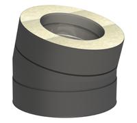 Coude 15° - double paroi - Jeremias DW-BLACK 50 150 mm