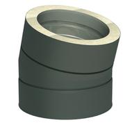 Coude 15° - double paroi - Jeremias DW-GREY 130 mm