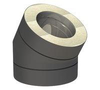 Coude 30° - double paroi - Jeremias DW-BLACK 50 150 mm