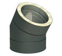 Coude 30° - double paroi - Jeremias DW-GREY 150 mm