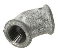 Coude 45° 120 double Femelle galva 26/34 - VIRFOLLET- 12005005