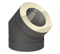 Coude 45° - double paroi - Jeremias DW-BLACK 50 130 mm