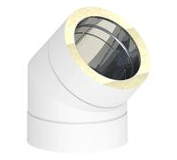 Coude 45° - double paroi - Jeremias DW-WHITE 200 mm