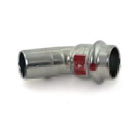 Viega prestabo 558390 54 mm, 45 degrés, acier non allié, SC-Contur, extrémité d'insertion