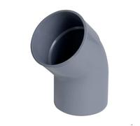 coude pvc - mâle / femelle - 45 degrés - diamètre 80 mm - nicoll cr4