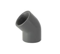 Coude 45° PVC pression taraudé femelle/femelle 26x34 (1").