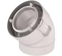 Coude 45° Rolux condensation 80/125 PPTL/PVC - UBBINK - 229500 Noir G