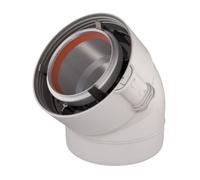 Coude 45° Rolux Sekurit gaz 80/125 mm Alu/PVC UBBINK 228501