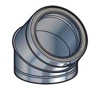 Coude 45° THERMINOX TI , diamètre 180 mm , tous combustibles Réf. EC 45 180 TI / 21180021