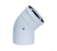 Coude 45° Tuyau Poêle Plastique PP Résistant Chaleur Étanche pour Cheminée Tente Camping Raccord Exhausteur 17x10x17cm(Con 45° 60/100)