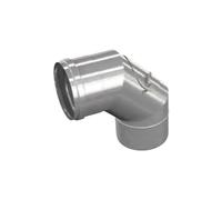 Coude 87° avec porte de révision (max. 200°C) - simple paroi - eka complex E 113 mm