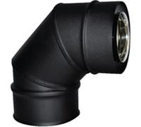 Coude 87 - Isotip-joncoux - Gamme APOLLO - Noir mat - Diamètre 80 mm - Longueur 125 mm