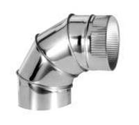 Coude 90° Ø 125 mm Simple Paroi Aluminium Gaz - AC68