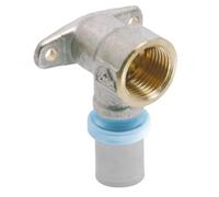 Coude 90° Ø16 à sertir taraudage F15x21 avec embase de fixation pour tube multicouche RBM