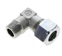 Coude 90° 3/4'' NPT mâle x 20S Acier zingué Anneau de coupe 400 Bar DIN 2353