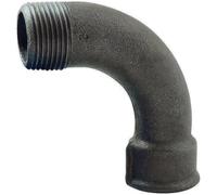 Coude 90° à grand rayon en fonte maléable à cœur noir male femelle - 1''