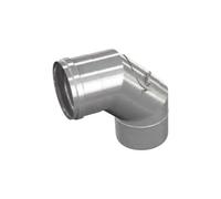 Coude 90° avec porte de révision (max. 600°C) - simple paroi - eka complex E 225 mm