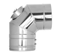 Coude 90° avec trappe de visite arrondi N1 - double paroi - TEC-DW-Classic 180 mm