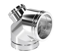 Coude 90° avec trappe de visite pour combustibles solides - double paroi - Schiedel ICS 300 mm