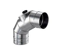 Coude 90° avec trappe de visite pour combustibles solides - simple paroi - Schiedel PRIMA PLUS 100 mm