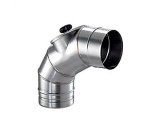 Coude 90° avec trappe de visite pour mazout et gazz - simple paroi - Schiedel PRIMA PLUS 250 mm