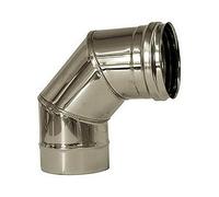 Coude 90 conduit DN 180 tube inox 316