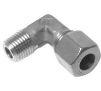 Coude 90 degrés 1 1/4'' NPT mâle x 35L en acier inoxydable Anneau de coupe 160 Bar DIN 2353
