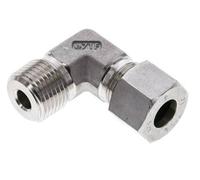 Coude 90 degrés 1/2'' NPT mâle x 12S en acier inoxydable Anneau de coupe 630 Bar DIN 2353
