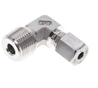 Coude 90 degrés 1/2'' NPT mâle x 6S en acier inoxydable Bague de coupe 630 Bar DIN 2353