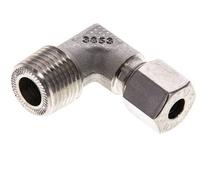Coude 90 degrés 1/2'' NPT mâle x 8S en acier inoxydable Anneau de coupe 630 Bar DIN 2353