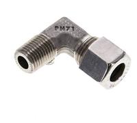 Coude 90 degrés 1/4'' NPT mâle x 10L en acier inoxydable Anneau de coupe 315 Bar DIN 2353
