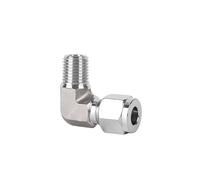 Coude 90 degrés 1/8 "1/4" 3/8 "1/2" NPT mâle x 6 8 10 12 mm Tube OD Compression 304 acier inoxydable forgé raccord de tuyau eau gaz(1I8BSPT-10mm)