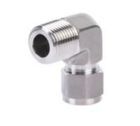 Coude 90 degrés 1/8 "1/4" 3/8 "1/2" NPTMale x 6 8 10 12 mm Tube OD Compression 316 acier inoxydable forgé raccord de tuyau eau gaz(NPT 1,16mm)