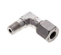 Coude 90 degrés 1/8'' NPT mâle x 8L en acier inoxydable Anneau de coupe 315 Bar DIN 2353