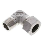 Coude 90 degrés 3/4'' NPT mâle x 22L en acier inoxydable Anneau de coupe 160 Bar DIN 2353