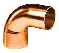 coude 90 degrès à souder en cuivre - petit rayon - mâle / femelle - diamètre 16 mm - sachet de 2
