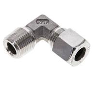 Coude 90 degrés en acier inoxydable 3/8'' NPT mâle x 10L Anneau de coupe 315 Bar DIN 2353