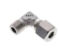 Coude 90 degrés en acier inoxydable 3/8'' NPT mâle x 10S Anneau de coupe 630 Bar DIN 2353