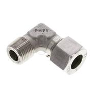 Coude 90 degrés en acier inoxydable 3/8'' NPT mâle x 12L Anneau de coupe 315 Bar DIN 2353