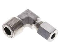 Coude 90 degrés en acier inoxydable 3/8'' NPT mâle x 6L Anneau de coupe 315 Bar DIN 2353