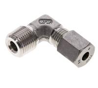Coude 90 degrés en acier inoxydable 3/8'' NPT mâle x 6S Anneau de coupe 630 Bar DIN 2353