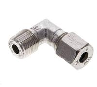 Coude 90 degrés en acier inoxydable 3/8'' NPT mâle x 8S Anneau de coupe 630 Bar DIN 2353