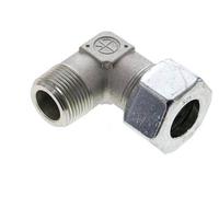 Coude 90 degrés en acier zingué 1'' NPT mâle x 25S Anneau de coupe 400 Bar DIN 2353
