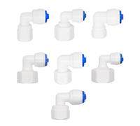 Coude 90 degrés RO accessoires d'aquarium connecteur rapide 1/8 1/4 3/8 1/2 3/4 adaptateur de filetage femelle Tube combiné(Tube1l4- female1l8)