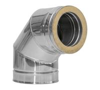 Coude 90° - double paroi - Dinak DW6 150 mm