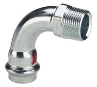 feuille Viega Prestabo 558444 28 mm x R 1, 90 degrés, acier non allié, SC-Contur, polygonale