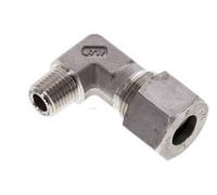 Coude 90° en acier inoxydable 1/4'' NPT mâle x 12S Anneau de coupe 630 Bar DIN 2353