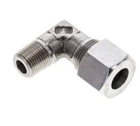 Coude 90° en acier inoxydable 3/8'' NPT mâle x 14S Anneau de coupe 630 Bar DIN 2353