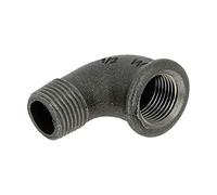 Coude 90° fonte noir Mâle Femelle 1/2