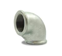 Coude 90° galvanisé femelle femelle en fonte malléable - 3/8''